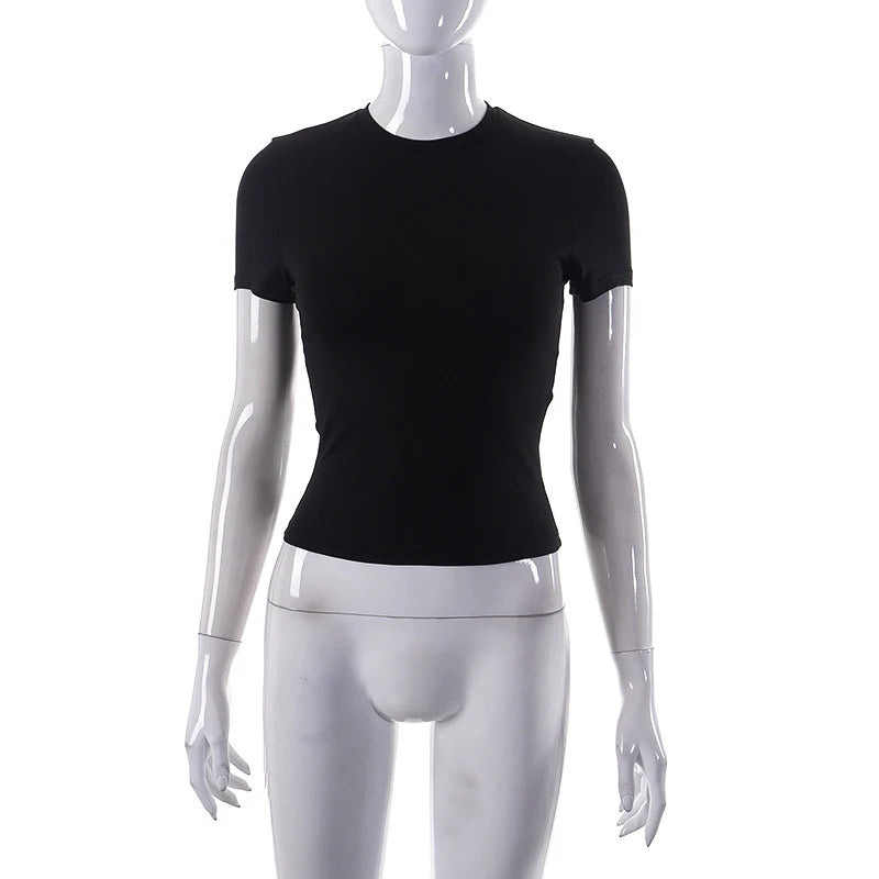 Women's Casual Soft Crop Top – Spring/Summer Tee