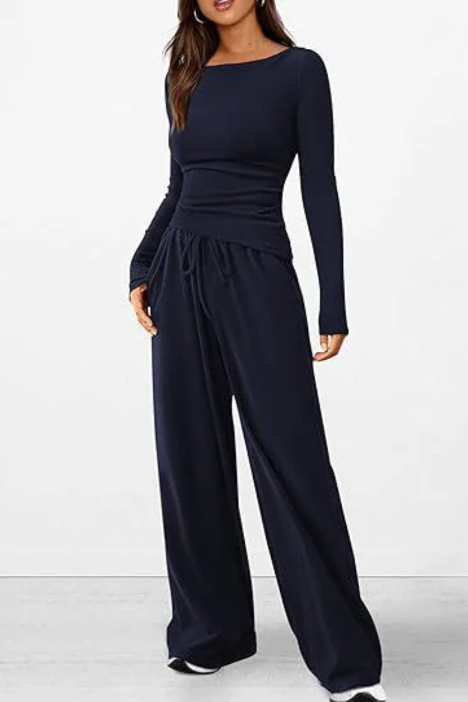 Casual Suit Long-sleeved T-shirt Wide-leg Pants