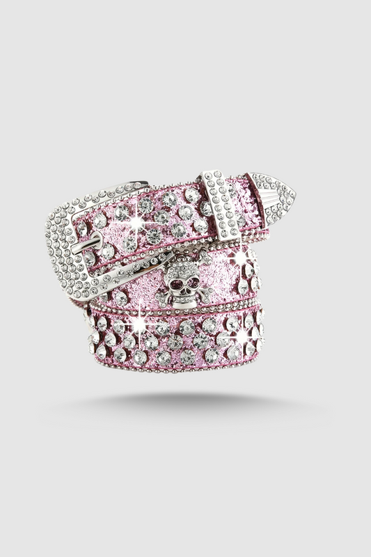 Rhinestone Skull Belt