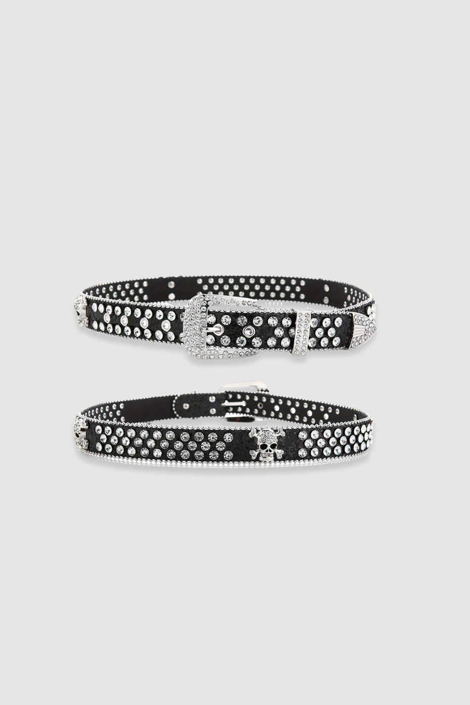 Rhinestone Skull Belt