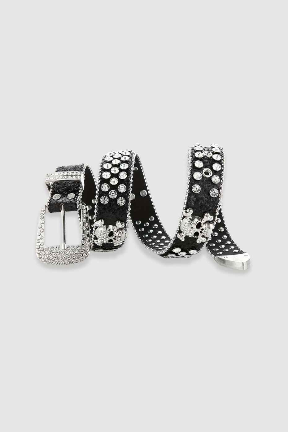 Rhinestone Skull Belt