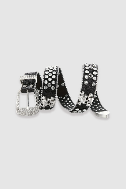 Rhinestone Skull Belt