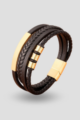 Men's Hand-woven Multilayer Leather Bracelet