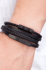 Men's Hand-woven Multilayer Leather Bracelet