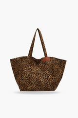 Leopard Print Canvas Tote Bag