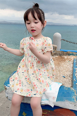 Children's Clothing Girls Floral Dress Pastoral Style Princess Dress