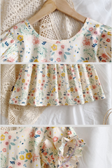 Children's Clothing Girls Floral Dress Pastoral Style Princess Dress