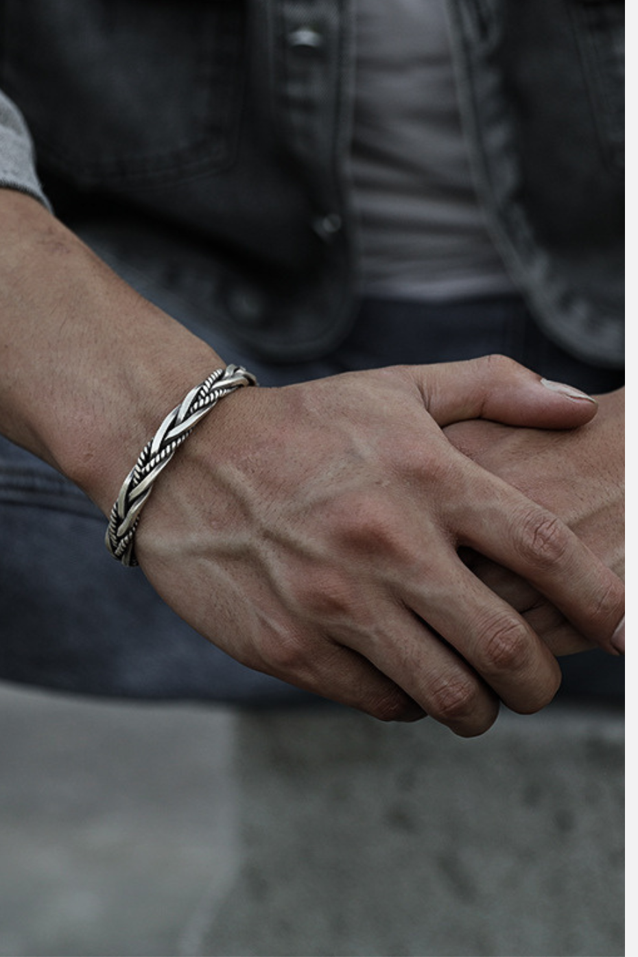 Vintage 925 Sterling Silver Bracelet Men And Women Personality Bracelet