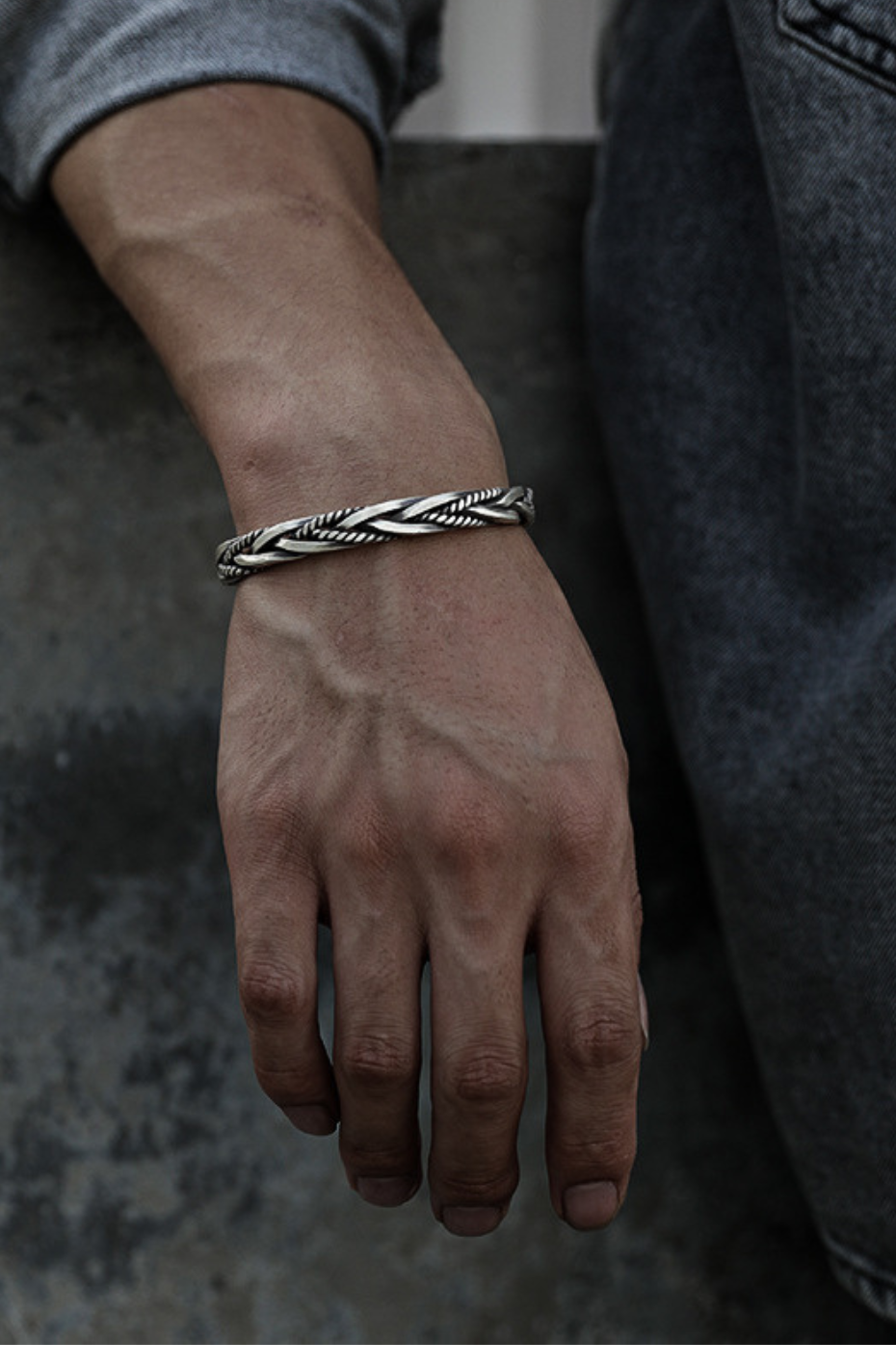 Vintage 925 Sterling Silver Bracelet Men And Women Personality Bracelet