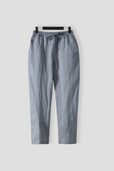 Men's Cotton Linen Cropped Pants