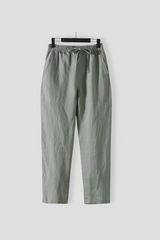 Men's Cotton Linen Cropped Pants