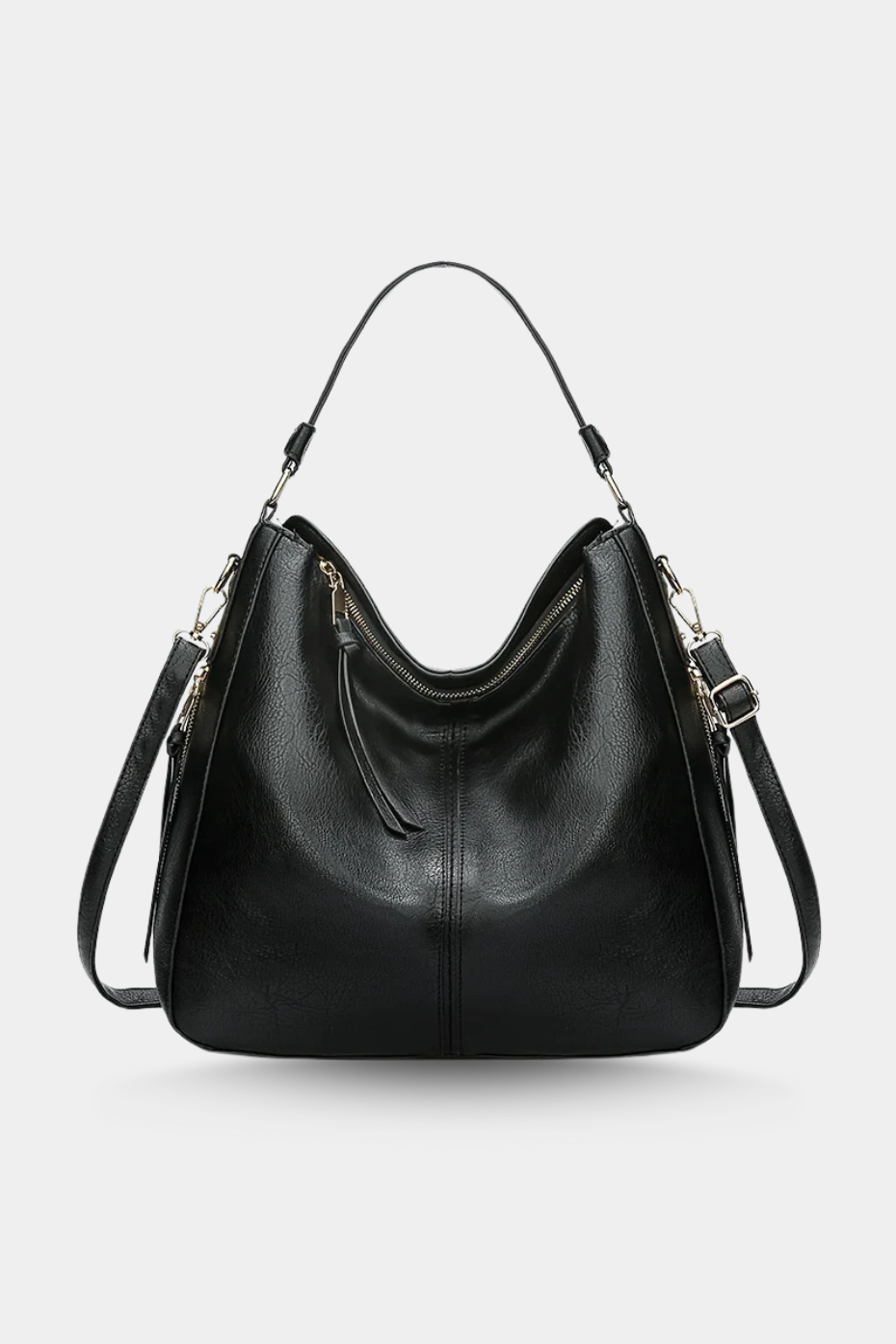 Women's Leather Hobo Bag - Large Vintage Tote