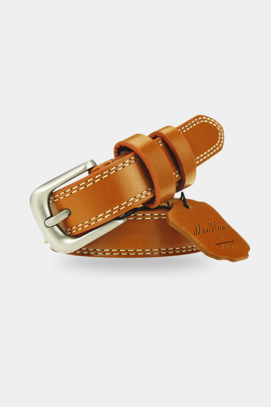 Women's Genuine Leather Waist Belt - Candy Colors