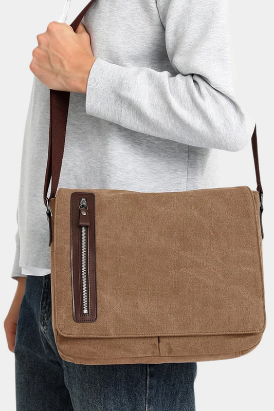 Men's Retro Canvas Crossbody Tool Bag - Wear-Resistant Sling