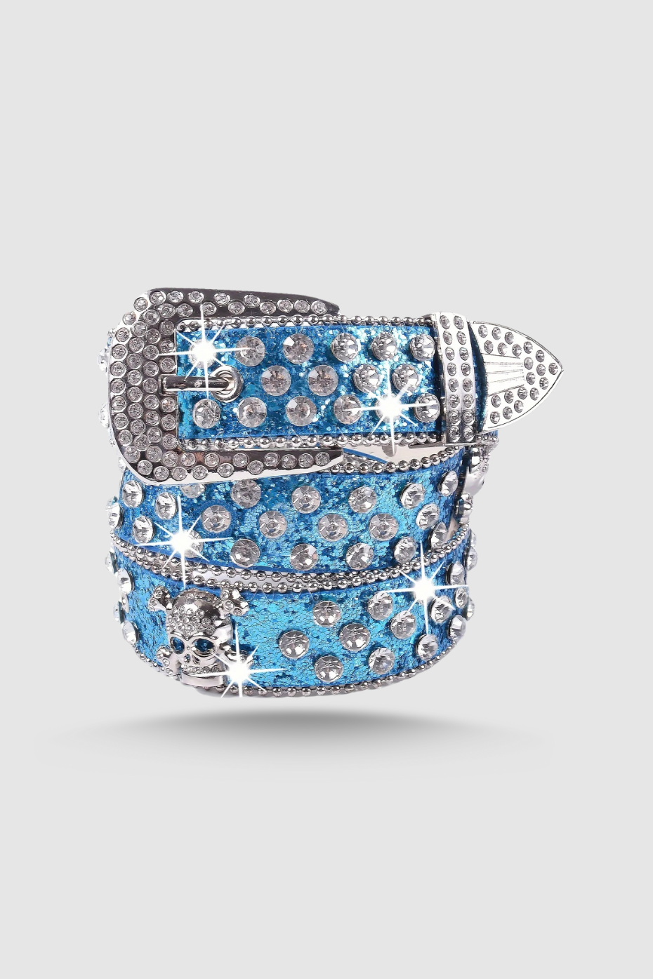Rhinestone Skull Belt
