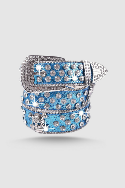 Rhinestone Skull Belt