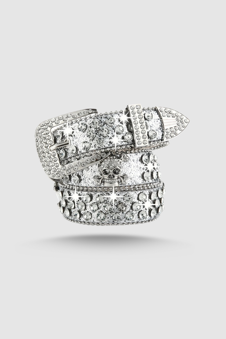 Rhinestone Skull Belt