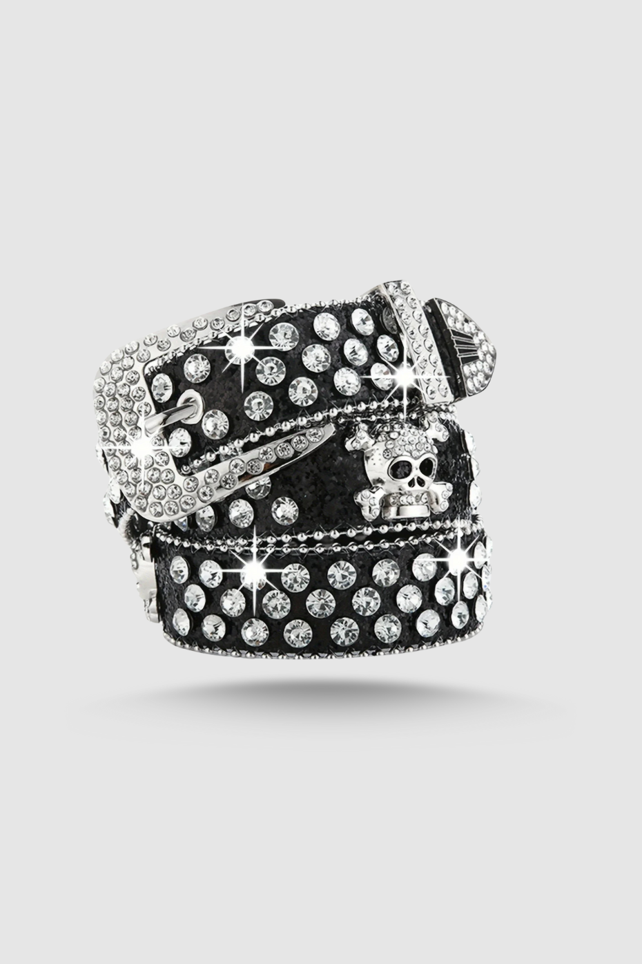 Rhinestone Skull Belt
