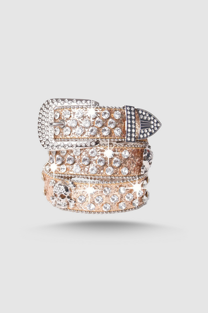 Rhinestone Skull Belt