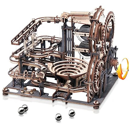 Robotime Rokr Marble Spaceport 3D Wooden Puzzle – Electric Model Kit Brain Teaser