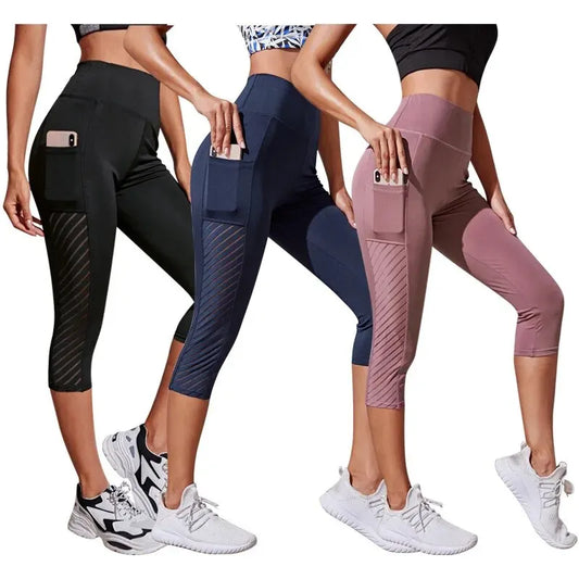High-Waist Yoga Pants – Slimming, Hip Lift, Pocket Design Fitness Leggings