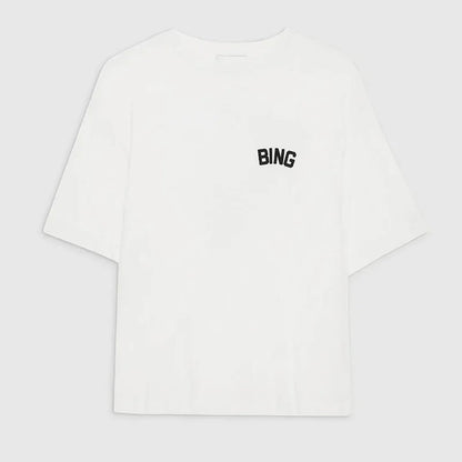 Women's AB Letter BING Star Print Cotton T-Shirt – Casual Summer Tee