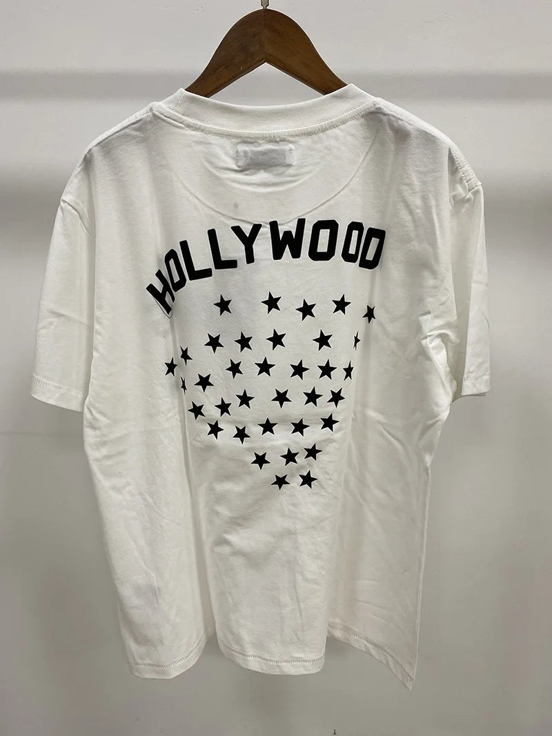 Women's AB Letter BING Star Print Cotton T-Shirt – Casual Summer Tee