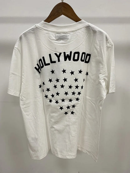 Women's AB Letter BING Star Print Cotton T-Shirt – Casual Summer Tee