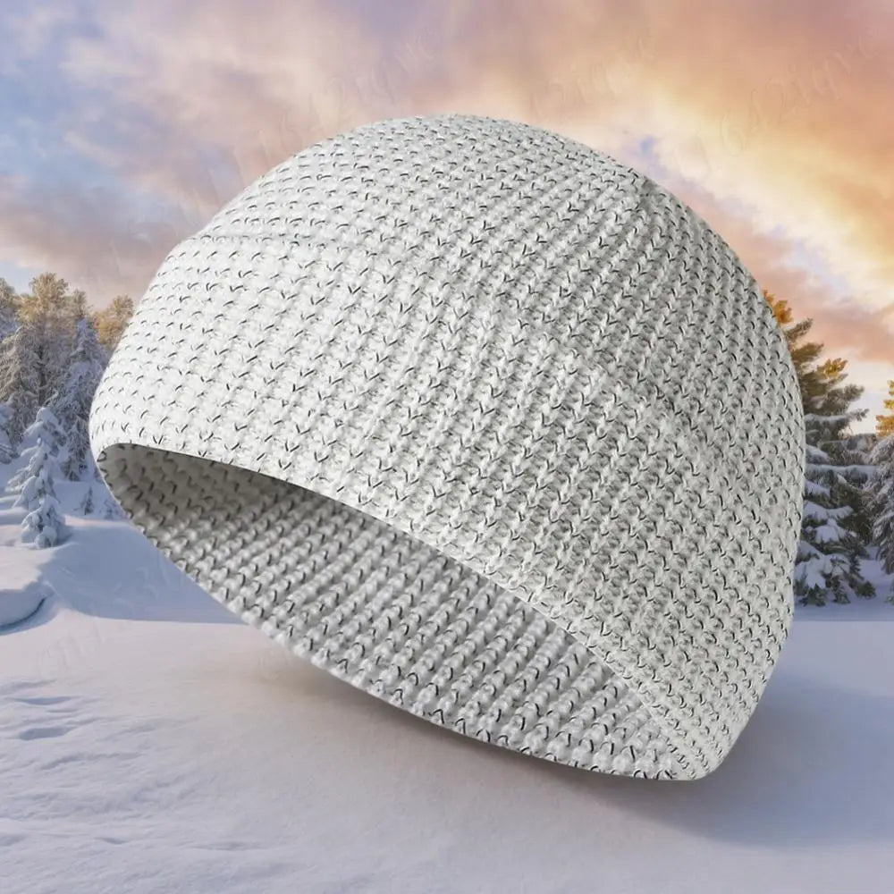 Unisex Reflective Knit Beanie – Glow-in-the-Dark Warm Hat for Night Safety