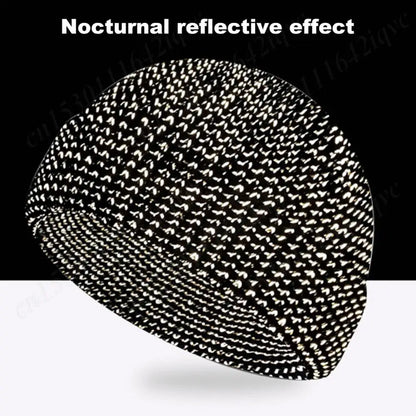 Unisex Reflective Knit Beanie – Glow-in-the-Dark Warm Hat for Night Safety
