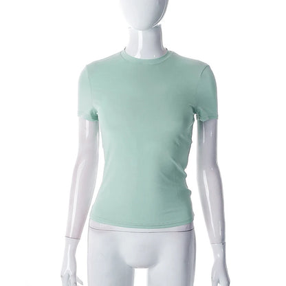 Women's Casual Soft Crop Top – Spring/Summer Tee