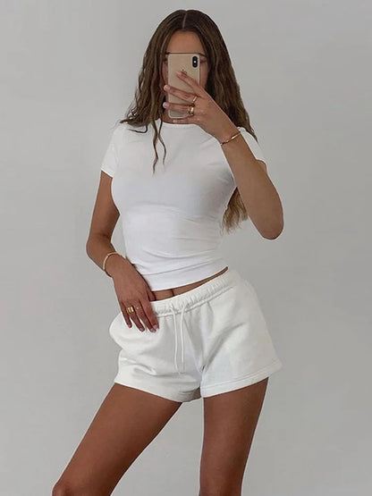 Women's Casual Soft Crop Top – Spring/Summer Tee