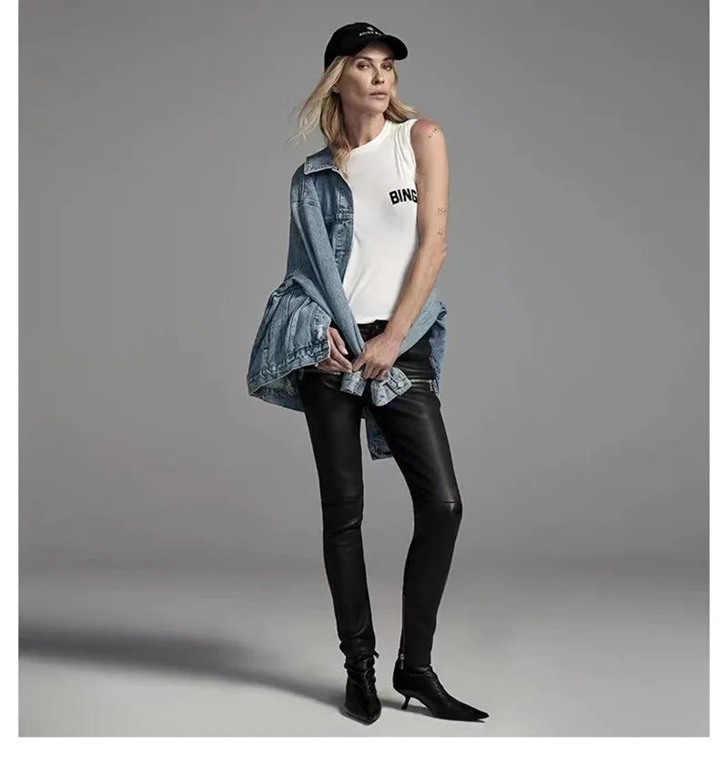 Women's AB Letter BING Star Print Cotton T-Shirt – Casual Summer Tee