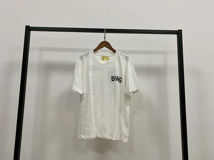 Women's AB Letter BING Star Print Cotton T-Shirt – Casual Summer Tee