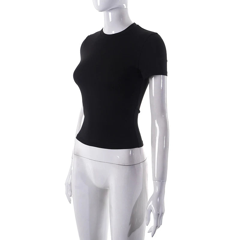 Women's Casual Soft Crop Top – Spring/Summer Tee