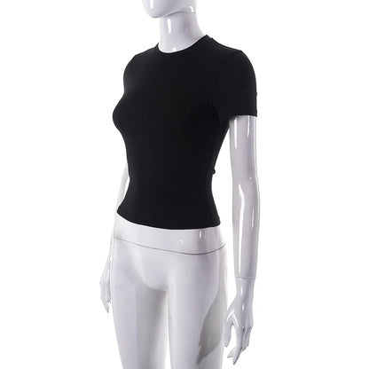 Women's Casual Soft Crop Top – Spring/Summer Tee