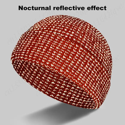 Unisex Reflective Knit Beanie – Glow-in-the-Dark Warm Hat for Night Safety
