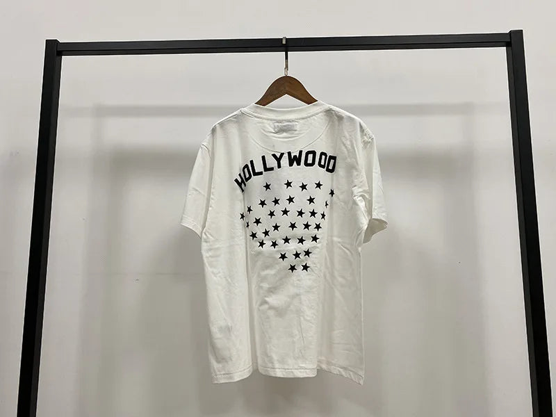 Women's AB Letter BING Star Print Cotton T-Shirt – Casual Summer Tee