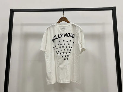 Women's AB Letter BING Star Print Cotton T-Shirt – Casual Summer Tee
