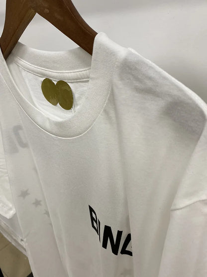 Women's AB Letter BING Star Print Cotton T-Shirt – Casual Summer Tee