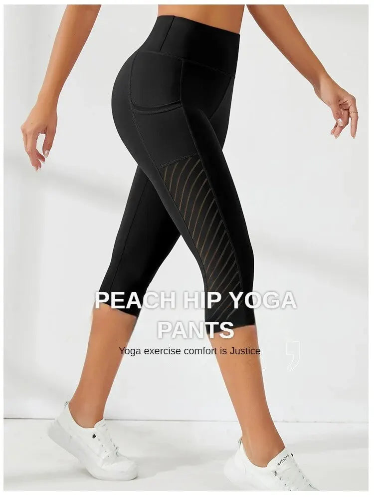 High-Waist Yoga Pants – Slimming, Hip Lift, Pocket Design Fitness Leggings