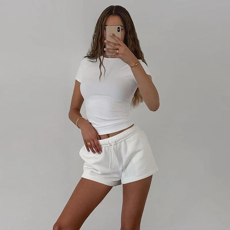 Women's Casual Soft Crop Top – Spring/Summer Tee