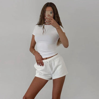 Women's Casual Soft Crop Top – Spring/Summer Tee