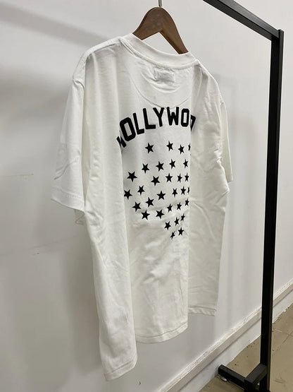 Women's AB Letter BING Star Print Cotton T-Shirt – Casual Summer Tee
