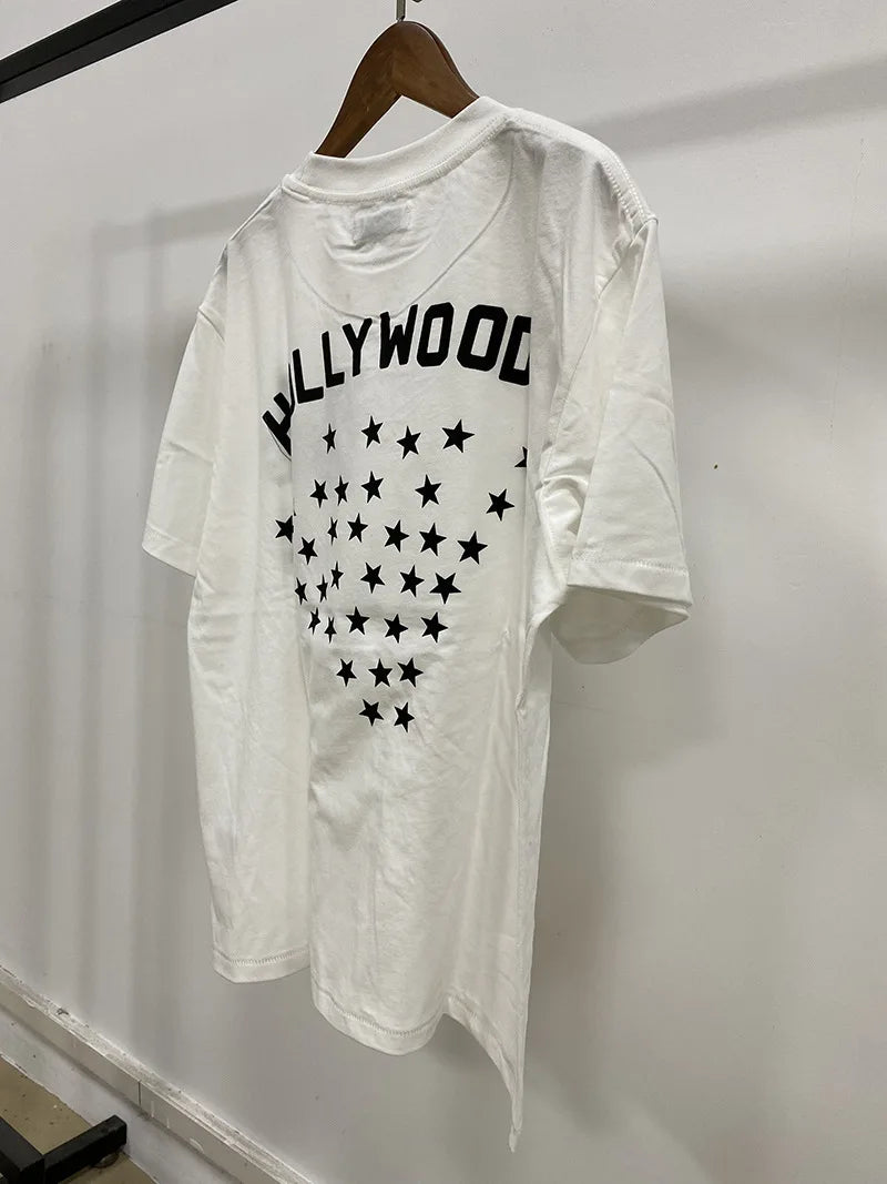 Women's AB Letter BING Star Print Cotton T-Shirt – Casual Summer Tee