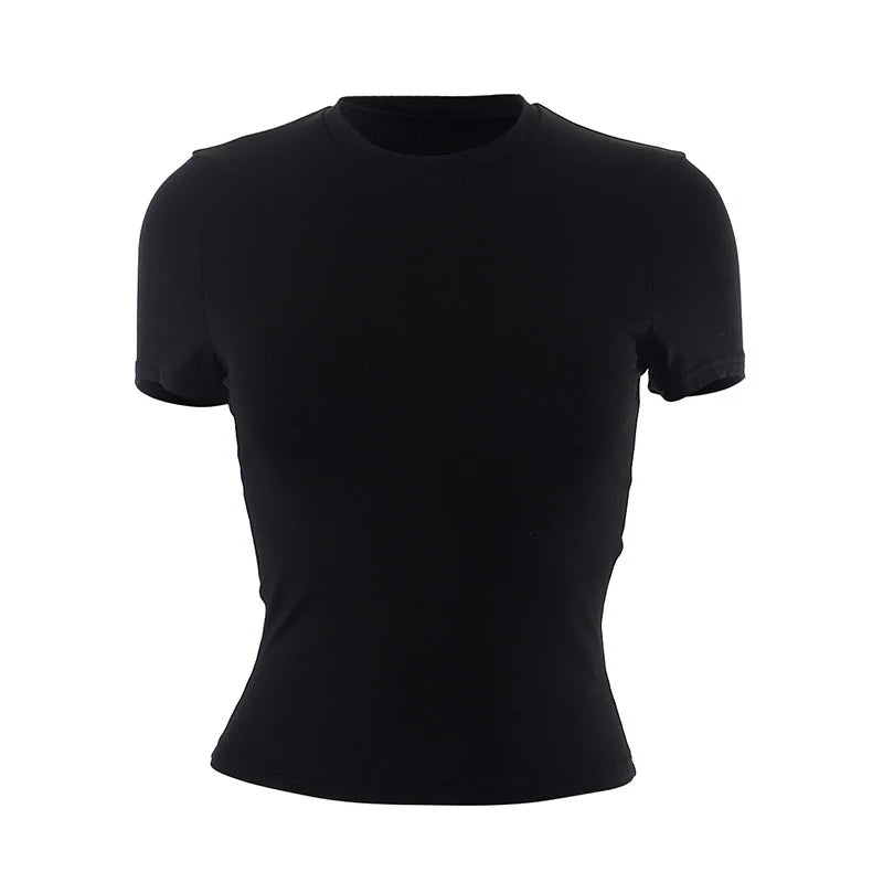Women's Casual Soft Crop Top – Spring/Summer Tee