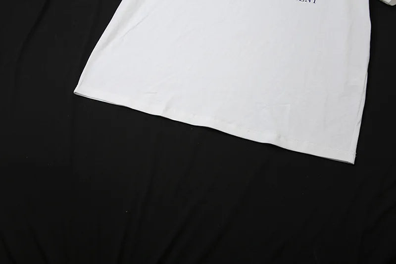 PixieKiki Oversized One-Shoulder T-Shirt – Letter Print Graphic Summer Top
