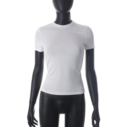 Women's Casual Soft Crop Top – Spring/Summer Tee