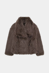 Women's Faux Fox Fur Coat